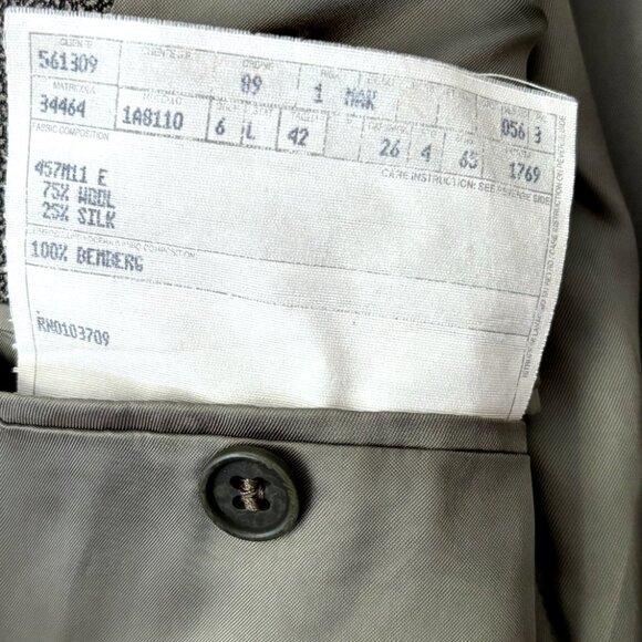 Mani by Armani Sport Coat Blazer Size‎ 42L Gray Wool Silk Suit Jacket - Picture 3 of 7